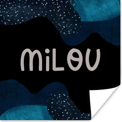 Produktbild von MuchoWow® Poster Milou - Pastell - Mädchen 50x50 cm - Wohnzimmerdekoration