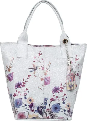 Produktbild von Vezze Fiore Damen Ledertasche Grau
