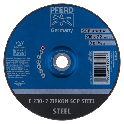 Produktbild von PFERD Grinding wheels ZIRKON SGP STEEL, 10 Stück(e)