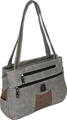 Produktbild von Damen Tasche Schultertasche Henkeltasche Handtasche Leder Optik GRAU (15169)