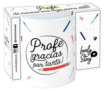 Obrázek produktu pro Lovely Story Profe Gracias Por Tanto 330 ml hrnek bílý  Bílý, jedna velikost