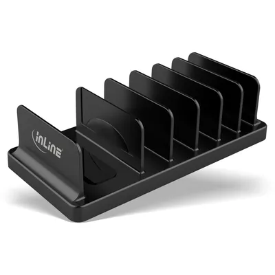 Image de InLine® 55461S Multi-support avec 6 compartiments pour bureau / étagère, noir