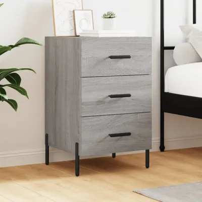 Produktbild von [Home] Nachttisch Grau Sonoma 40x40x66 cm Holzwerkstoff , Neue Mode 2024 im häuslichen Leben