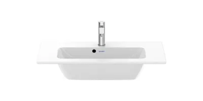 Zdjęcie produktu dla Duravit umywalka meblowa kompaktowa ME by Starck z przelewem, z otworem na baterię, 830 x 400 mm, 1 otwór na baterię, biała