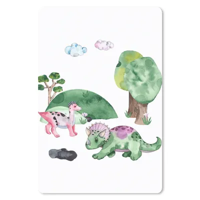 Produktbild von MuchoWow® Mauspad Mousepad Dinosaurier - Kinderzimmer - Wolken - Jungen - Mädchen - Kinder - Kinder 40x60 cm - Mousepads - Maus Mat - Pad - Mausunterlage - Schreibtisch Accesoire