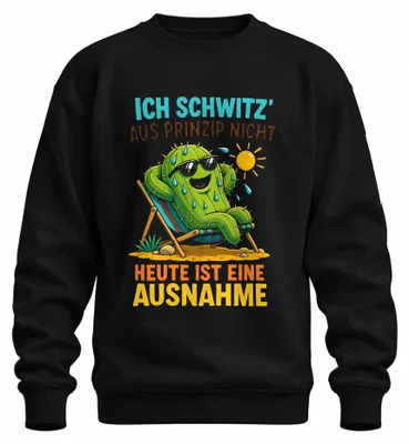 Imagen del producto de "Ich schwitze aus Prinzip" - Camiseta o sudadera con estampado, sarcástica, color , talla 3XL