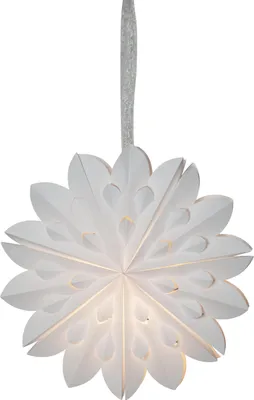 Produktbild von EGLO Weihnachtsstern zum Aufhängen Clipp, Weihnachtsdeko Stern, Weihnachtsbeleuchtung, Papier in weiss