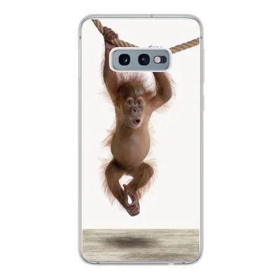 Produktbild von MuchoWow® Handyhülle Schutzhülle Hülle für Samsung Galaxy S10e Affe - Tiere - Kinder - Orang Utan - Jungen - Mädchen Silikon Softcase Handy Hülle - Handy
