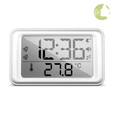 Produktbild von Digitalwecker mit Sprachansage für Uhrzeit & Temperatur, 2 Weckzeiten, Snooze, Innenthermometer & Displaybeleuchtung