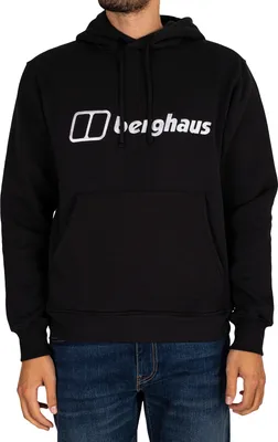 Produktbild von Berghaus Herren Logo Pullover Hoodie, Schwarz L