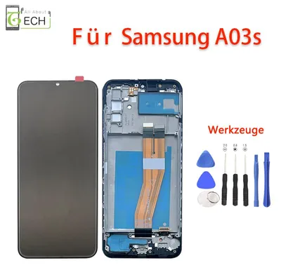 Produktbild von Für Samsung Galaxy A03s A037G LCD Display mit Rahmen Touchscreen Bildschirm