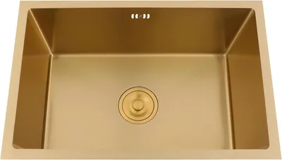 Produktbild von Küchenspüle, Edelstahlkonstruktion, effizientes Entwässerungsdesign, Gold
