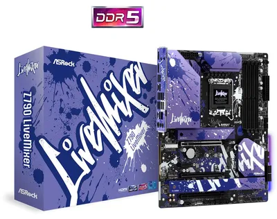 Produktbild von Asrock Z790 LiveMixer, Intel, LGA 1700, Intel® Core™ i5, Intel® Core™ i7, Intel® Core™ i9, DDR5-SDRAM, 128 GB, DIMM