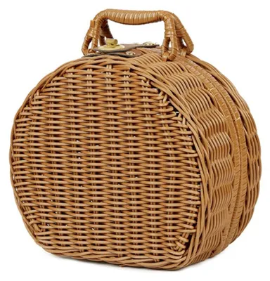 Immagine prodotto di Omgoods - Cesto in vimini per picnic e campeggio, con manico