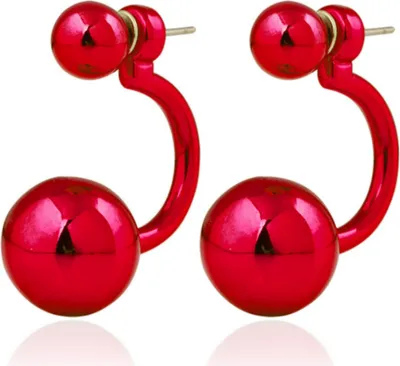 Produktbild von Schöne Doppelseitige Ohrringe in der Farbe Rot