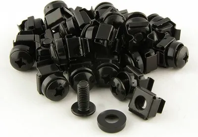 Produktbild von 50 Pack of BLACK M6 Cage Nuts Schrauben 19"