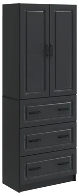 Produktbild von vidaXL Schrankset 2 pcs Schwarz 66 x 34,5 x 87 cm Holzwerkstoff