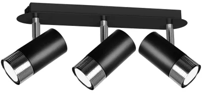 Immagine prodotto di Faretto DANI cromato nero 3xGU10x40W in metallo, dimensioni: 20x45x13 cm, IP20 Milagro