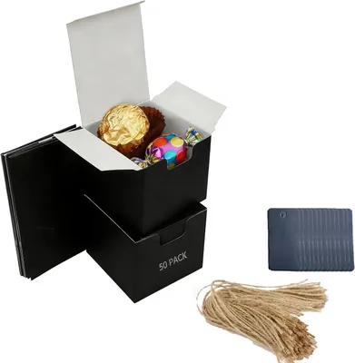 Productafbeelding van Geschenkdozen 7x7x7 cm, 50 stuks, kraftpapier, voor feest