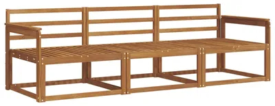Produktbild von vidaXL Outdoor-Sofagarnitur 3 pcs Natur Massivholz Akazie