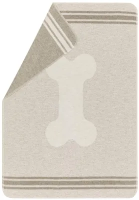 Produktbild von David Fussenegger Hundedecke 'Bones' 70 x 90 cm Rauch- Beige