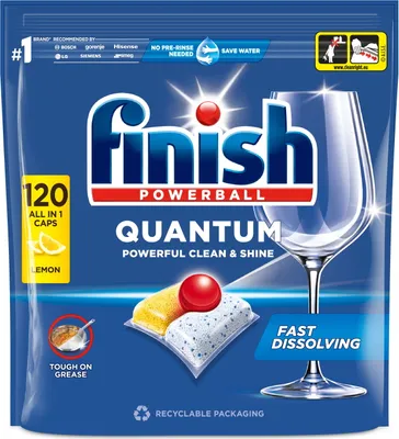 Zdjęcie produktu dla Finish Quantum All in 1 Tabletki do zmywarki 120 sztuk Lemon