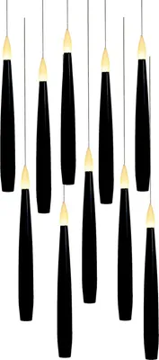 Productafbeelding van Kaars zwevend h15 cm zwart 10st Anna's Collection