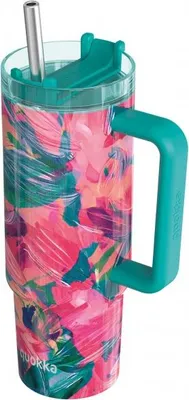 Zdjęcie produktu dla Quokka Vibe Smartgrip, kubek termiczny ze stali nierdzewnej Oil Petals, 880 ml, 40371