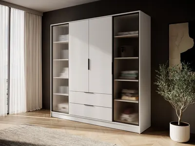 Obrázok produktu pre Kombinovaná šatníková skriňa 206 cm COSIMA - kašmírová