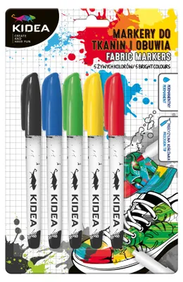 Obrázek produktu pro Derform Fixy na textil a obuv, 5 barev
