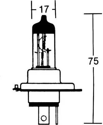 Produktbild von H4 Glühlampe 12V 60/55W P43t, COBALT