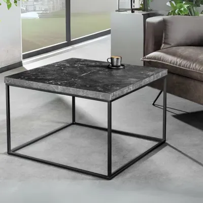 Produktbild von Design Couchtisch STRIVE 60cm Marmor-Look Beistelltisch