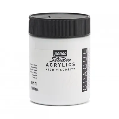 Immagine prodotto di Pebeo Studio Acrilici 500 ml, Titanweiß