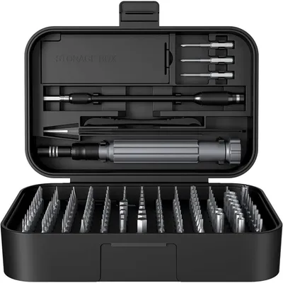 Immagine prodotto di Set di cacciaviti di precisione 150-in-1 per elettronica, con 120 punte magnetiche e 30 utensili, colore nero