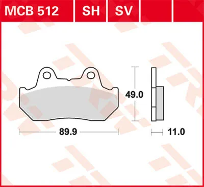 Produktbild von TRW Bremsbeläge Bremsklötze MCB512SH