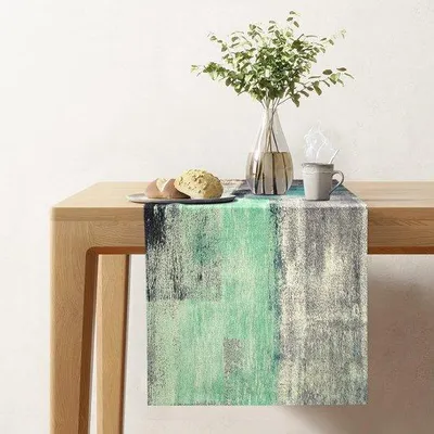 Produktbild von Ibenzoa® Tischläufer 40 x 140 cm – Boho-Stil, doppellagiges Leinenmischgewebe, für drinnen & draußen, schützt vor Kratzern, Hitze und Flecken, passend für 6–8 Personen