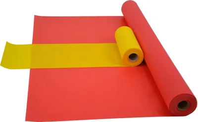 Produktbild von Sensalux Kombi-Set 1 Tischdeckenrolle 1m x 25m rot + Tischläufer 30cm gelb