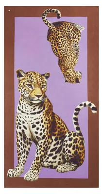 Produktbild von Codello (122) PRINTED SCARF VISCOSE LEOPARDS lila-90X180CM LIL2 LIL2 90/180CM