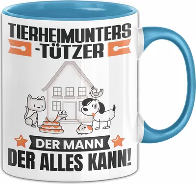 Produktbild von Tierheimunterstützer Tasse Geschenk für Tierheimunterstützer Der Mann Der Alles Kann Geschenkidee zum Geburtstag (Blau)