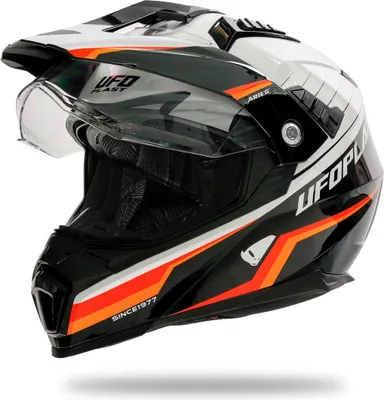 Immagine prodotto di UFO PLAST Casco Enduro Aries 2 calotta bianca / nera taglia 55 / 56 = S