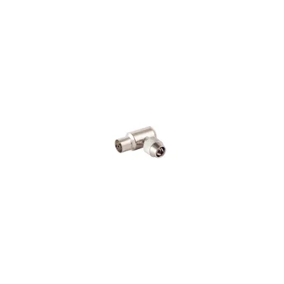 Image de Coupleur coaxial coudé, raccord à visser, métal CE