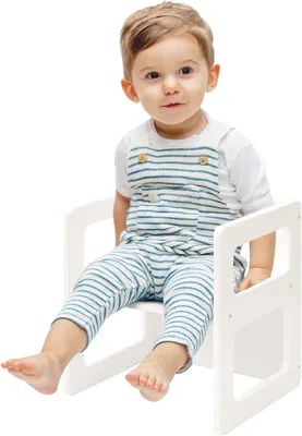 Produktbild von Kinderstuhl aus Holz, weiß, für zu Hause