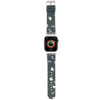 Obrázek produktu pro Hello Kitty Heads & Bows Pattern - řemínek pro Apple Watch 38/40/41 mm (černý)