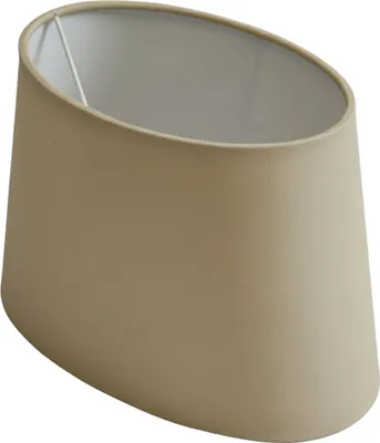 Produktbild von Lampenschirm Samtoptik | Beige | Oval | H15 x B14 X L 23 | Polyester