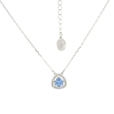Produktbild von Swarovski Millenia Halskette mit Trilliant-Schliff, Blau Rhodiniert, Artikelnummer: 5640290