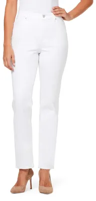 Productafbeelding van Gloria Vanderbilt dames jeans, model Amanda Classic, getailleerde pasvorm, vintage wit, maat 12