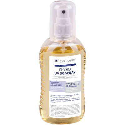 Produktbild von Hautschutzspray PHYSIO UV 50 SPRAY 200 ml wasserfest,fettfrei 200ml Pumpflasche