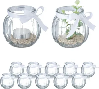 Produktbild von Transparentes Windlicht-Set mit 12 Stück