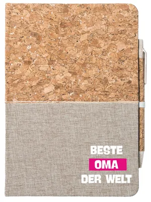 Produktbild von Huuraa Notizbuch A5 Beste Oma der Welt 80 Blatt inkl. Kugelschreiber Tagebuch Geschenkidee