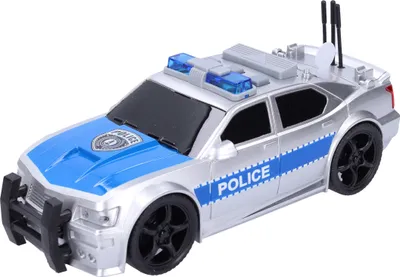 Obrázek produktu pro Policejní auto na setrvačník (19cm) se zvukovými a světelnými efekty.